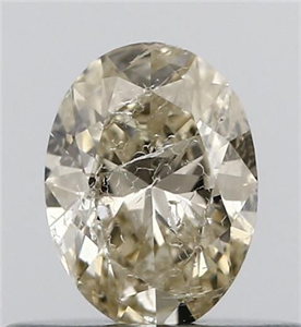 Picture of Natural Diamond 0.32 Carats, Oval with  Cut, L Color, I1 Clarity and Certified by IGI