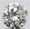 Natural Diamond 1.21 Carats, Round with Very Good Cut, K Color, I1 Clarity and Certified by IGI