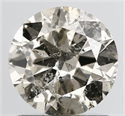 Natural Diamond 1.01 Carats, Round with Excellent Cut, L Color, I1 Clarity and Certified by IGI