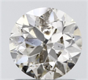 Natural Diamond 1.07 Carats, Round with Excellent Cut, K Color, I1 Clarity and Certified by IGI