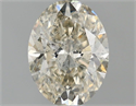 Natural Diamond 0.91 Carats, Oval with  Cut, I Color, SI2 Clarity and Certified by IGI