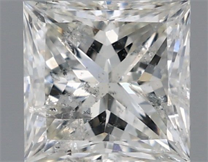 Picture of Natural Diamond 1.00 Carats, Princess with  Cut, I Color, I1 Clarity and Certified by IGI