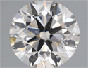 Natural Diamond 0.91 Carats, Round with Excellent Cut, J Color, SI2 Clarity and Certified by IGI