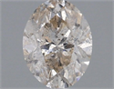 Natural Diamond 0.30 Carats, Oval with  Cut, K Color, I1 Clarity and Certified by IGI