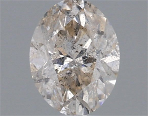 Picture of Natural Diamond 0.30 Carats, Oval with  Cut, K Color, I1 Clarity and Certified by IGI
