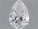Natural Diamond 0.43 Carats, Pear with  Cut, D Color, SI1 Clarity and Certified by IGI