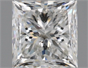 Natural Diamond 1.50 Carats, Princess with  Cut, G Color, SI2 Clarity and Certified by IGI
