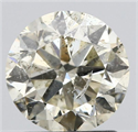 Natural Diamond 1.50 Carats, Round with Very Good Cut, L Color, I1 Clarity and Certified by IGI