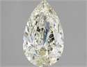 Natural Diamond 2.00 Carats, Pear with  Cut, J Color, IF Clarity and Certified by IGI