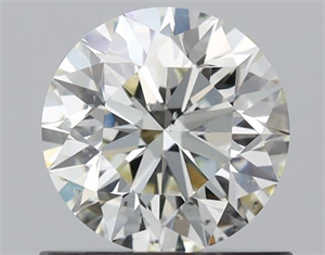 Picture of Natural Diamond 0.75 Carats, Round with Excellent Cut, K Color, SI1 Clarity and Certified by GIA