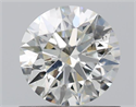 Natural Diamond 0.75 Carats, Round with Excellent Cut, L Color, SI1 Clarity and Certified by GIA