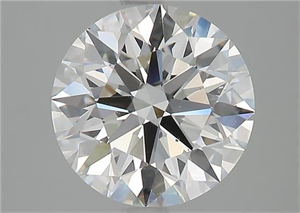 Picture of Natural Diamond 2.52 Carats, Round with Excellent Cut, D Color, VS2 Clarity and Certified by GIA
