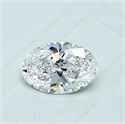 Natural Diamond 0.51 Carats, Oval with  Cut, E Color, IF Clarity and Certified by GIA