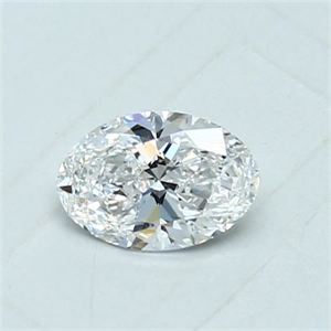 Picture of Natural Diamond 0.51 Carats, Oval with  Cut, E Color, IF Clarity and Certified by GIA