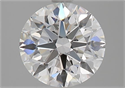 Natural Diamond 1.84 Carats, Round with Excellent Cut, D Color, VS1 Clarity and Certified by GIA
