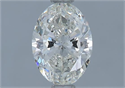 Natural Diamond 0.90 Carats, Oval with  Cut, I Color, SI2 Clarity and Certified by GIA