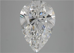 Picture of Natural Diamond 5.01 Carats, Pear with  Cut, F Color, IF Clarity and Certified by GIA