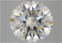 Natural Diamond 3.70 Carats, Round with Excellent Cut, J Color, SI1 Clarity and Certified by GIA
