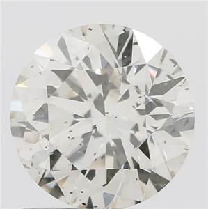 Picture of Natural Diamond 0.90 Carats, Round with Excellent Cut, L Color, SI2 Clarity and Certified by IGI