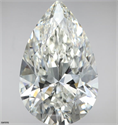 Natural Diamond 5.01 Carats, Pear with  Cut, G Color, VVS2 Clarity and Certified by IGI