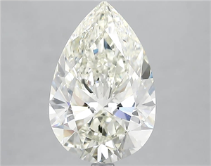 Picture of Natural Diamond 4.01 Carats, Pear with  Cut, J Color, VS1 Clarity and Certified by IGI