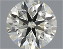Natural Diamond 0.90 Carats, Round with Very Good Cut, L Color, VS1 Clarity and Certified by IGI