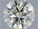 Natural Diamond 0.61 Carats, Round with Excellent Cut, L Color, SI1 Clarity and Certified by IGI