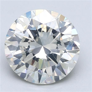 Picture of Natural Diamond 3.50 Carats, Round with Very Good Cut, J Color, SI2 Clarity and Certified by GIA