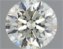 Natural Diamond 0.85 Carats, Round with Excellent Cut, K Color, IF Clarity and Certified by IGI