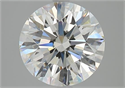 Natural Diamond 2.54 Carats, Round with Excellent Cut, I Color, VS1 Clarity and Certified by GIA