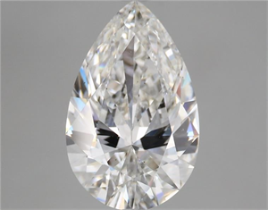 Foto Diamante Natural 4.01 quilates, De pera , Color F, claridad SI1 y certificado GIA de