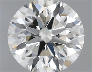 Picture of Natural Diamond 0.40 Carats, Round with Excellent Cut, I Color, VVS2 Clarity and Certified by IGI