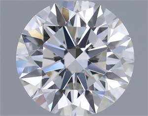 Picture of Natural Diamond 0.70 Carats, Round with Excellent Cut, H Color, VVS2 Clarity and Certified by GIA