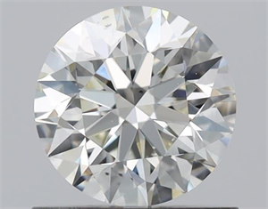 Foto Diamante Natural 0.72 quilates, Redondo , Color J, claridad SI1 y certificado GIA de