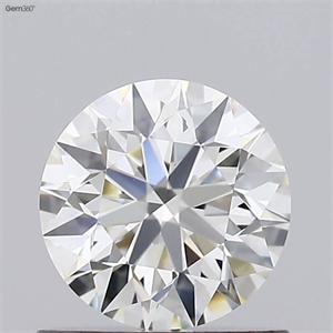 Picture of Natural Diamond 0.72 Carats, Round with Excellent Cut, K Color, VVS1 Clarity and Certified by GIA