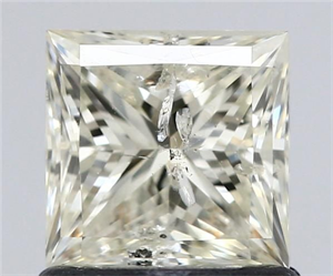Picture of Natural Diamond 1.01 Carats, Princess with  Cut, L Color, I1 Clarity and Certified by IGI