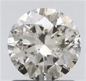 Natural Diamond 1.01 Carats, Round with Excellent Cut, L Color, I1 Clarity and Certified by IGI