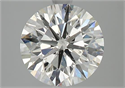 Natural Diamond 2.50 Carats, Round with Very Good Cut, J Color, SI2 Clarity and Certified by GIA