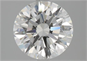 Natural Diamond 2.07 Carats, Round with Excellent Cut, H Color, VS2 Clarity and Certified by GIA