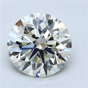 Picture of Natural Diamond 1.50 Carats, Round with Excellent Cut, L Color, VVS2 Clarity and Certified by GIA