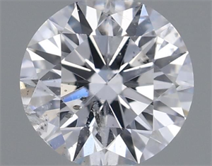 Picture of Natural Diamond 0.43 Carats, Round with Excellent Cut, D Color, I1 Clarity and Certified by GIA
