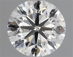 Picture of Natural Diamond 0.45 Carats, Round with Very Good Cut, I Color, VVS2 Clarity and Certified by GIA