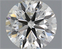 Natural Diamond 0.42 Carats, Round with Excellent Cut, H Color, SI1 Clarity and Certified by IGI