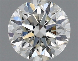 Picture of Natural Diamond 0.52 Carats, Round with Excellent Cut, H Color, SI2 Clarity and Certified by IGI