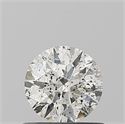 Natural Diamond 0.51 Carats, Round with Excellent Cut, J Color, SI2 Clarity and Certified by IGI