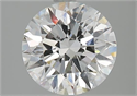 Natural Diamond 2.14 Carats, Round with Excellent Cut, E Color, VVS2 Clarity and Certified by GIA