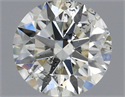 Natural Diamond 0.70 Carats, Round with Excellent Cut, J Color, SI2 Clarity and Certified by IGI