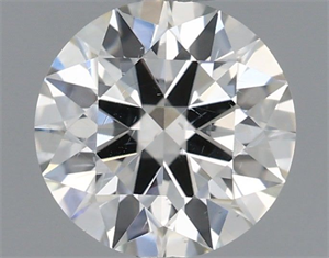 Picture of Natural Diamond 0.58 Carats, Round with Excellent Cut, I Color, SI2 Clarity and Certified by IGI