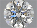 Natural Diamond 0.55 Carats, Round with Excellent Cut, I Color, SI2 Clarity and Certified by IGI