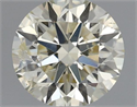 Natural Diamond 0.53 Carats, Round with Excellent Cut, L Color, SI2 Clarity and Certified by IGI